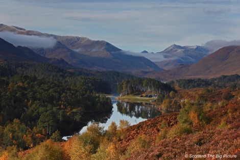 Mountains, forest and lake at Glen Affric